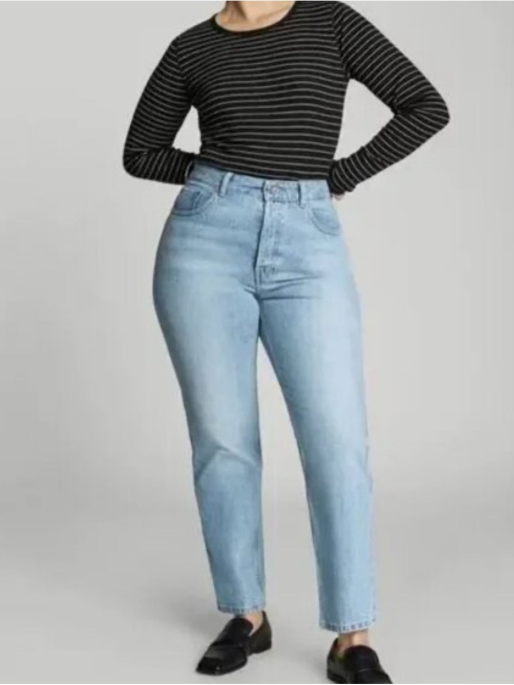 Everlane 90s Curvy Cheeky Straight Jeans mid blue